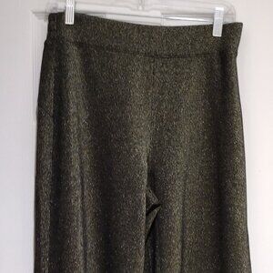 Spanx Black and Gold Shimmer Wide Leg Pants